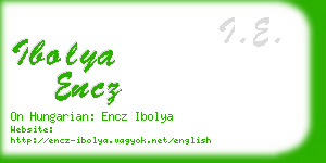 ibolya encz business card